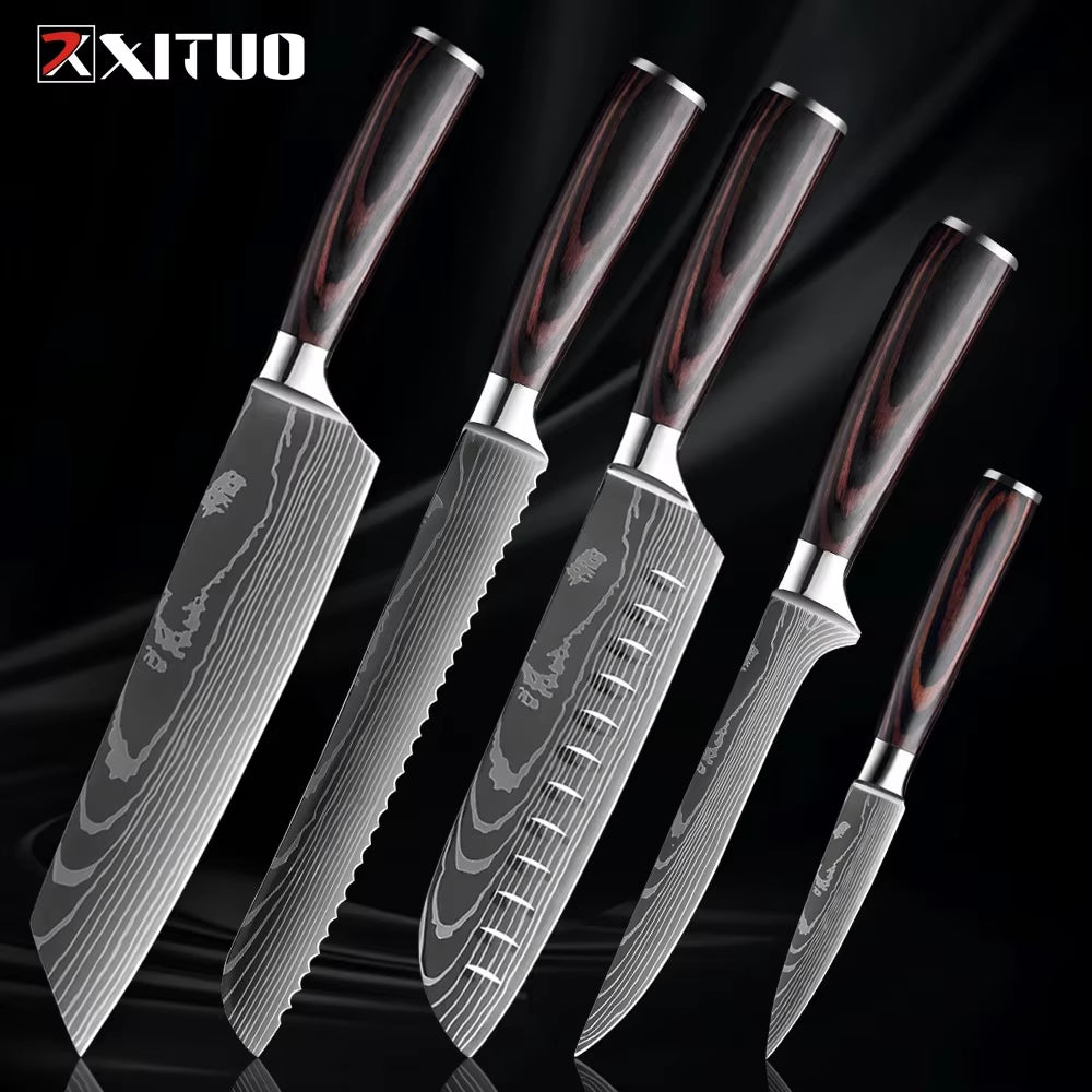 Sharp! Professional Chef Santoku Knife Set 