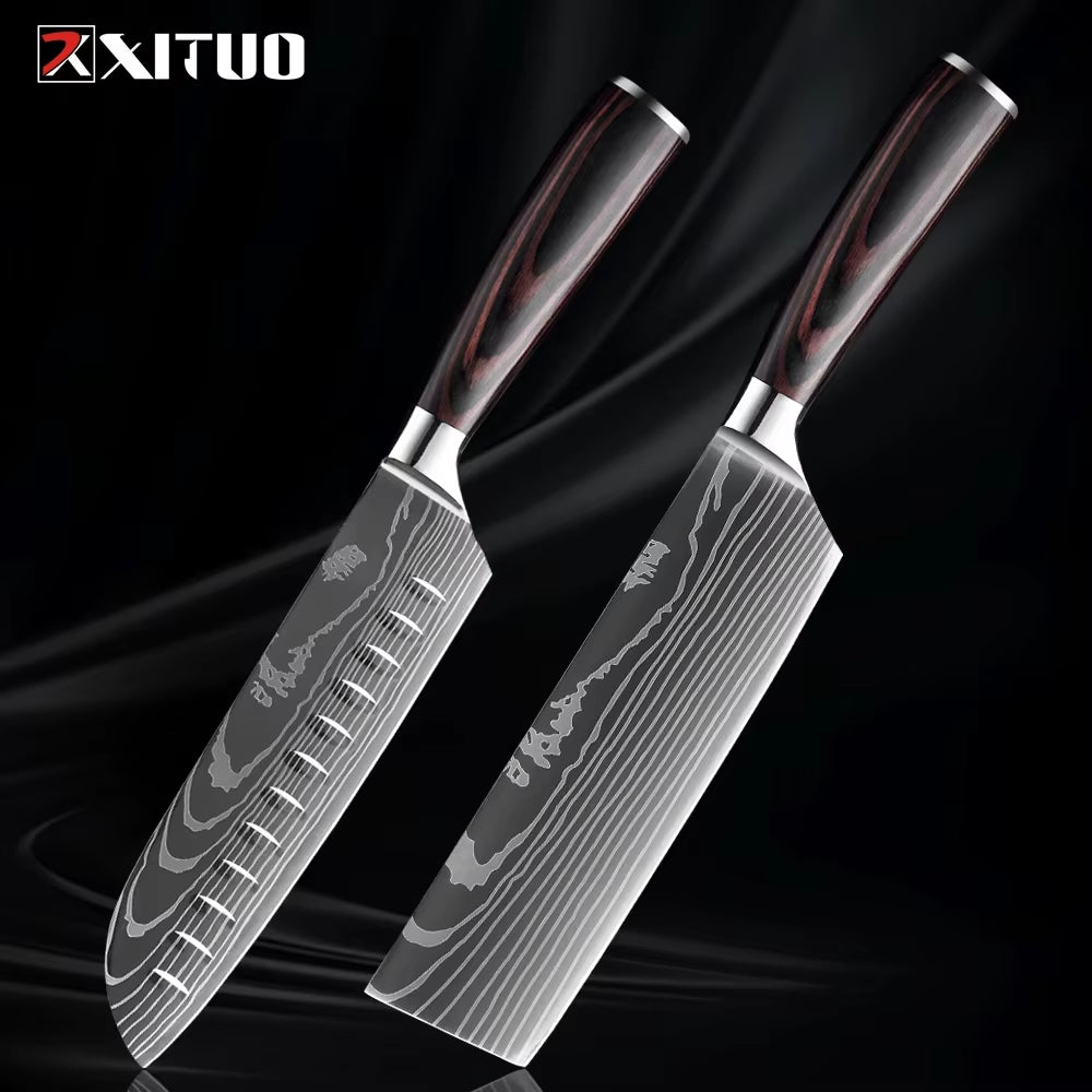 Sharp! Professional Chef Santoku Knife Set 