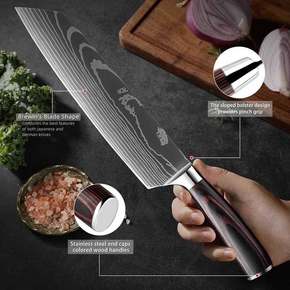 Sharp! Professional Chef Santoku Knife Set 