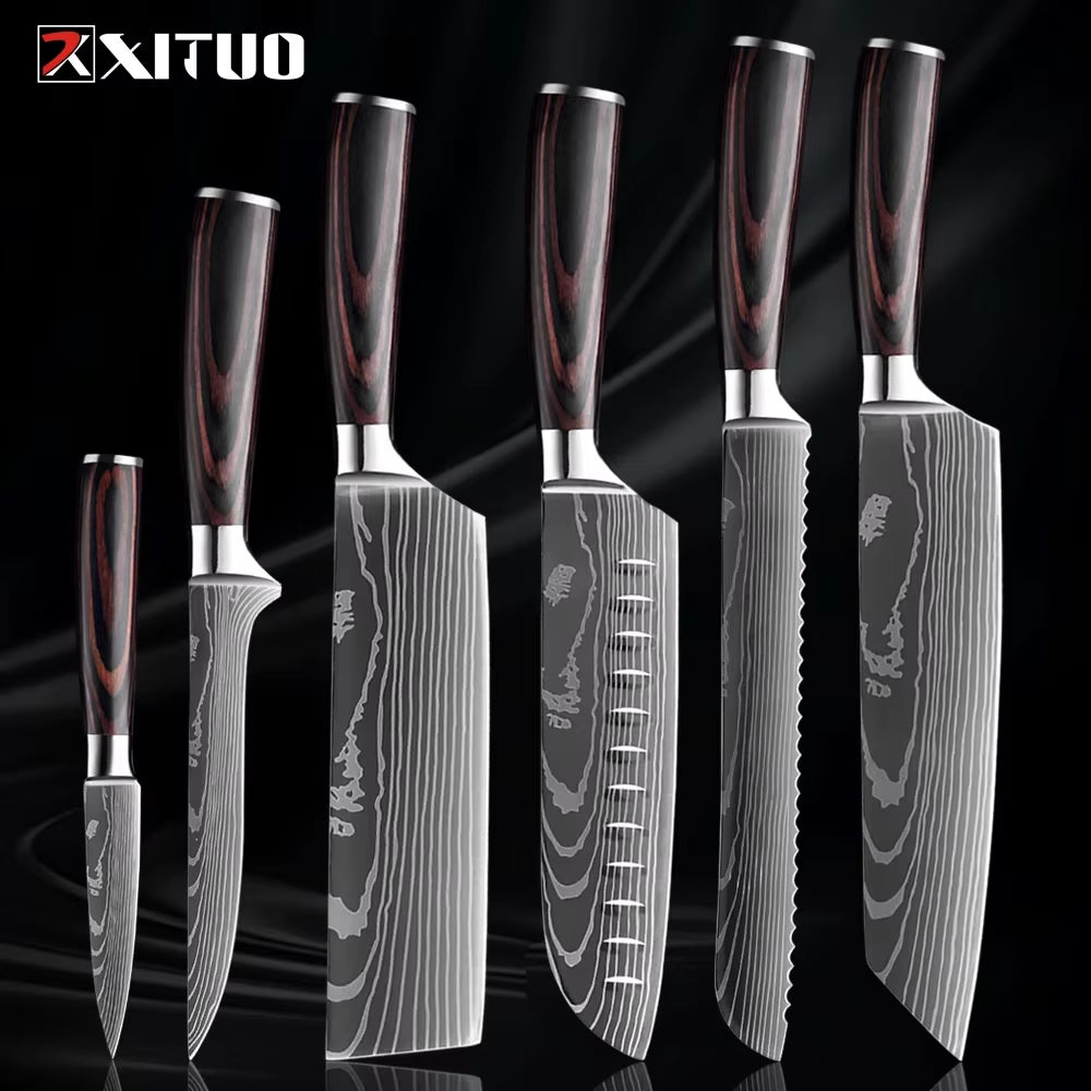 Sharp! Professional Chef Santoku Knife Set 