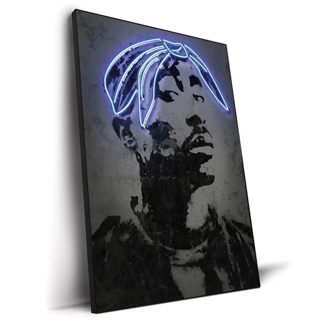 GOATS of Rap & Hip-Hop NEON Print Canvas Posters