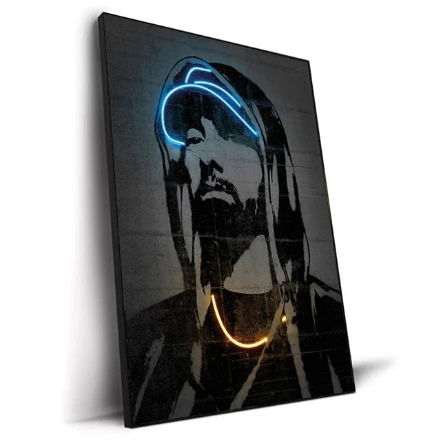 GOATS of Rap & Hip-Hop NEON Print Canvas Posters