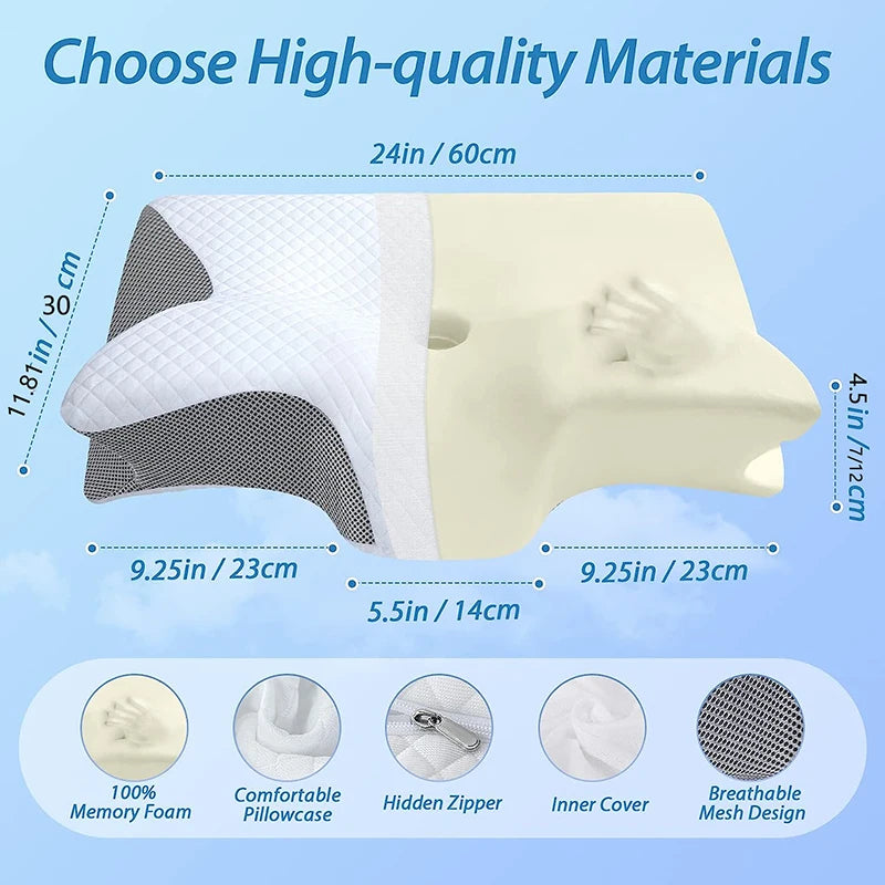 Ergonomic Memory Foam Pillow For Neck Support And Alignment