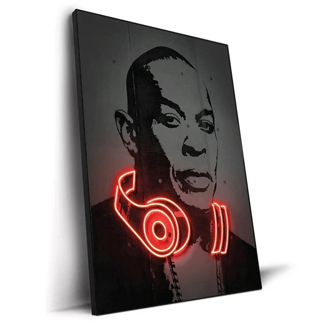 GOATS of Rap & Hip-Hop NEON Print Canvas Posters