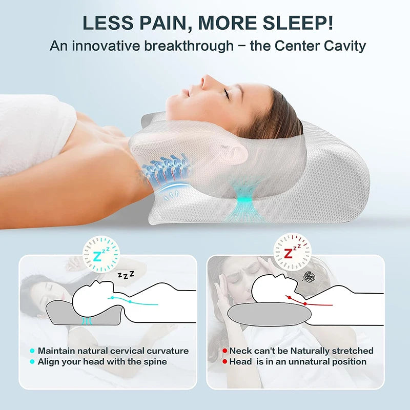 Ergonomic Memory Foam Pillow For Neck Support And Alignment