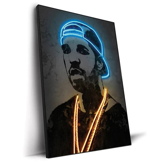 GOATS of Rap & Hip-Hop NEON Print Canvas Posters