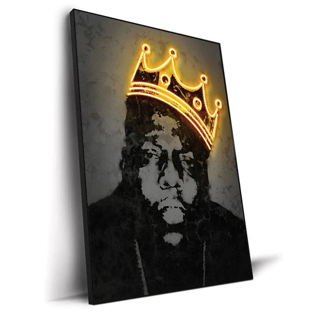 GOATS of Rap & Hip-Hop NEON Print Canvas Posters