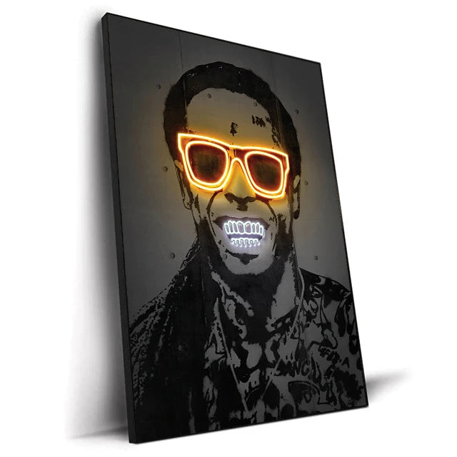 GOATS of Rap & Hip-Hop NEON Print Canvas Posters