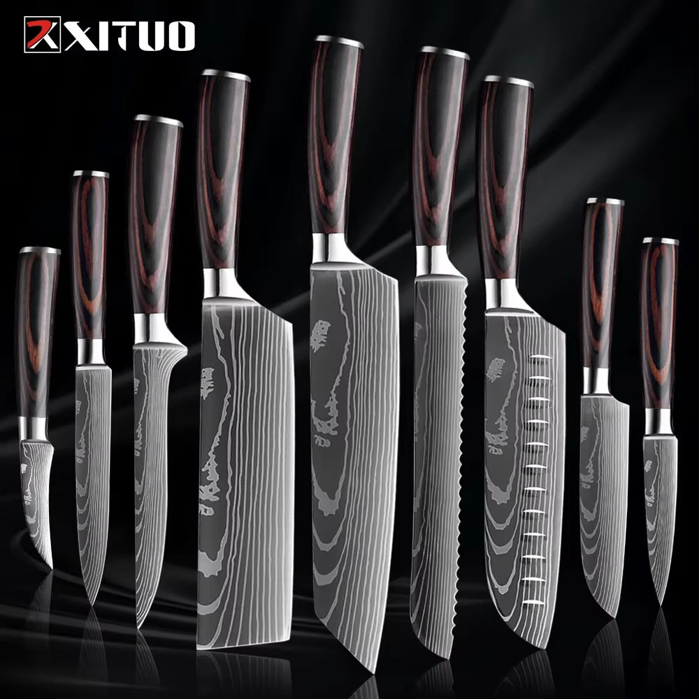 Sharp! Professional Chef Santoku Knife Set 