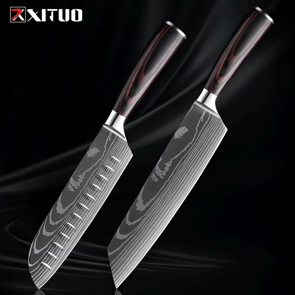 Sharp! Professional Chef Santoku Knife Set 