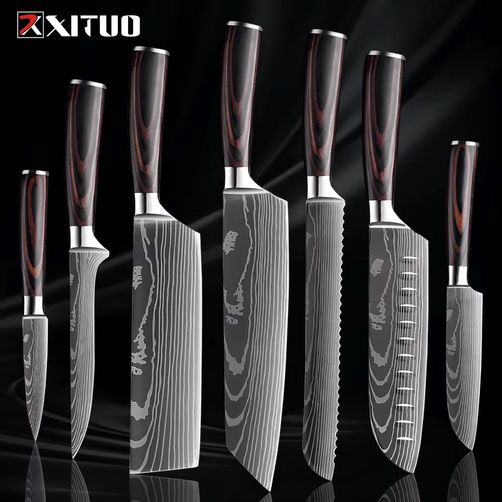 Sharp! Professional Chef Santoku Knife Set 