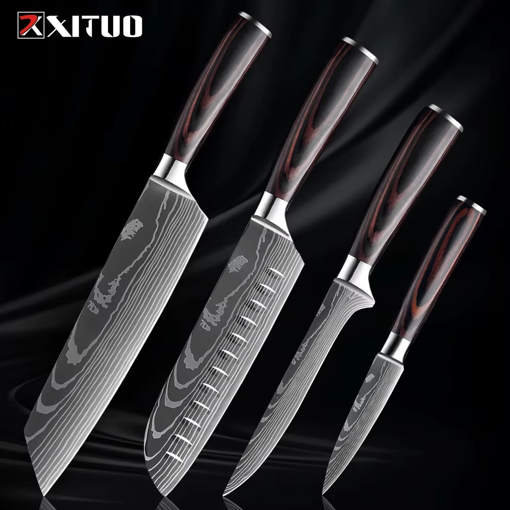 Sharp! Professional Chef Santoku Knife Set 