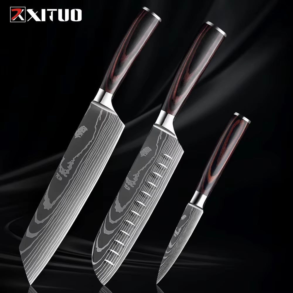 Sharp! Professional Chef Santoku Knife Set 