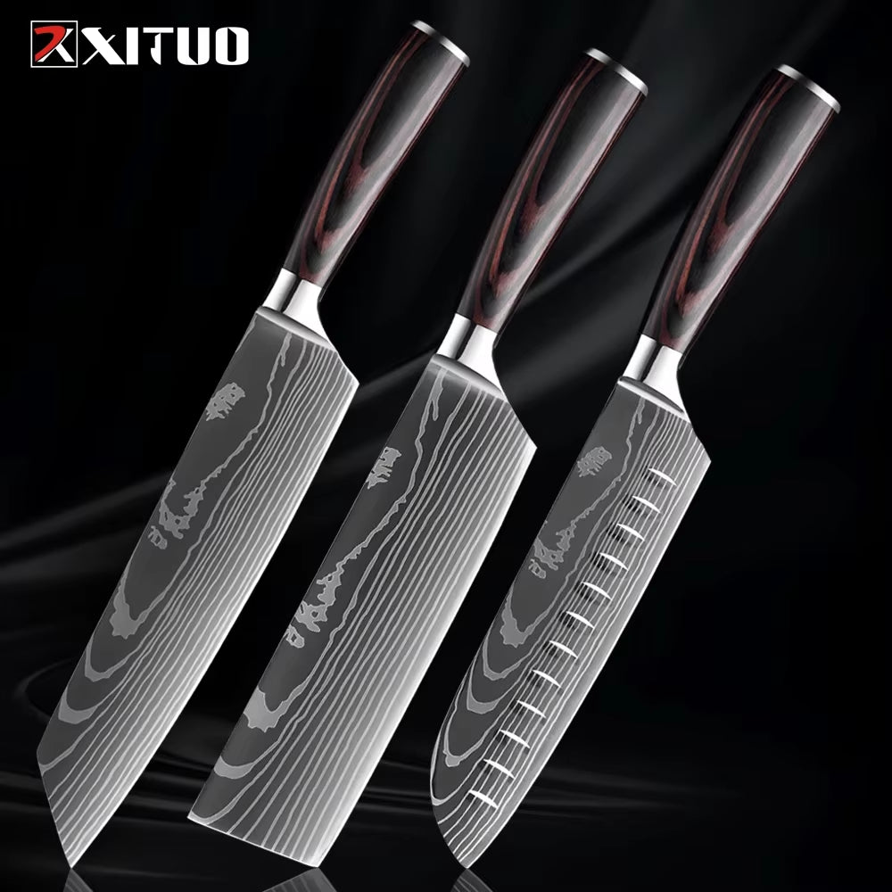 Sharp! Professional Chef Santoku Knife Set 